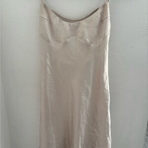 Princess Polly Cream Satin Dress